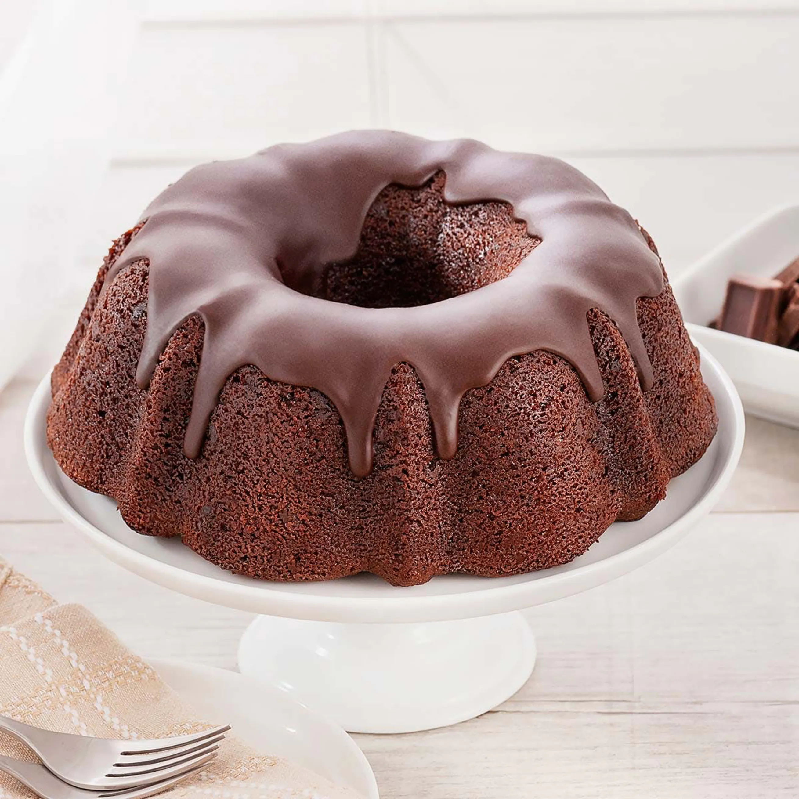 Pound Cake w/ chocolate topping